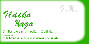 ildiko mago business card